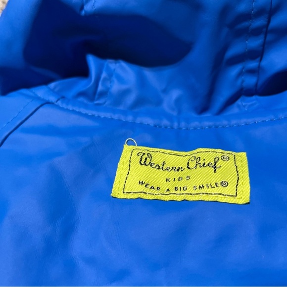 Western Chief Batman Rain Coat Jacket Kids Toddler Size 5 Blue Fleece Quilted - Picture 11 of 11